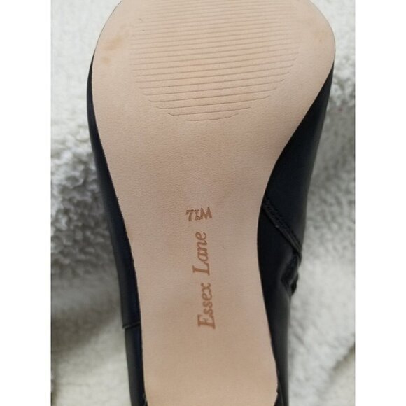 Essex Lane Womens Kami Black Ankle Boots w/Snake Embossed Print Bands Size 7.5 M - Picture 6 of 7